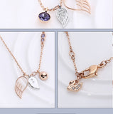 Swarovski Duo Wing Rose Gold Plated Necklace 施華洛世奇鍍玫瑰金女士項鏈 - toppridehk 品薈