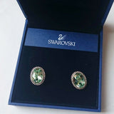 Swarovski Nova Stud Green Pierced Earrings