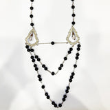 Swarovski Long Dauphin Black Beads Necklace