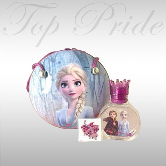 Disney Frozen II Anna & Elsa Sisters Set: EDT 50ml + Stickers + Bag 迪士尼冰雪奇緣 2 安娜和艾爾莎姐妹套裝：淡香水 50ml + 貼紙 + 包
