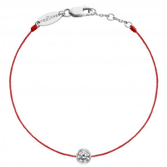REDLINE SO PURE BRACELET FOR WOMEN WITH 0.20CT ROUND DIAMOND IN WHITE GOLD CLUSTER SETTING 0.20克拉圓形鑽石白金繩制女士手鏈